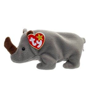 Ty Beanie Baby Babies SPIKE The Rhinoceros Rhino Original Vintage Plush RETIRED